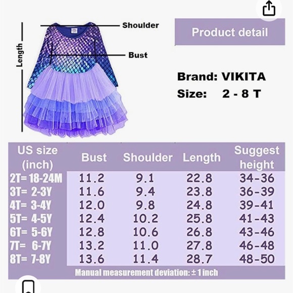 Toddler Girl’s L/S Party Dress - Picture 14 of 15